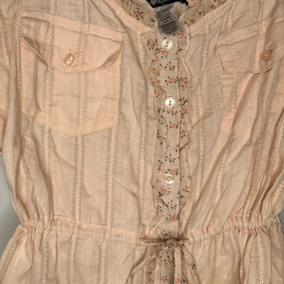 VINTAGE Cottage Core Love Squared Pink Floral Blouse - Picture 5 of 8